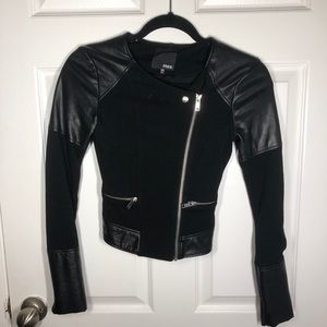 Aritzia jacket with faux leather accents